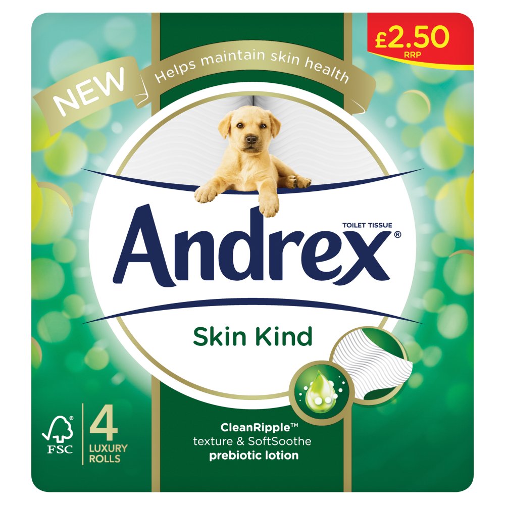 Andrex Skin Kind 4 Luxury Rolls