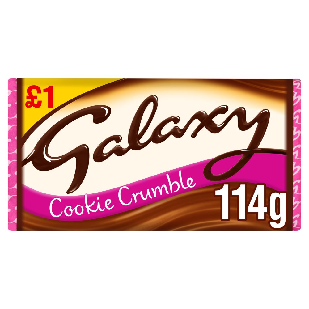 Galaxy Cookie Crumble Chocolate £1 PMP Bar 114g